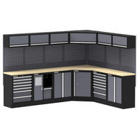 Werkstatteinrichtung Apollo anthrazit B/H/L: ca. 513x200x46 cm Apollo - schwarz/anthrazit (46,00/513,00/200,00cm) - Feistos