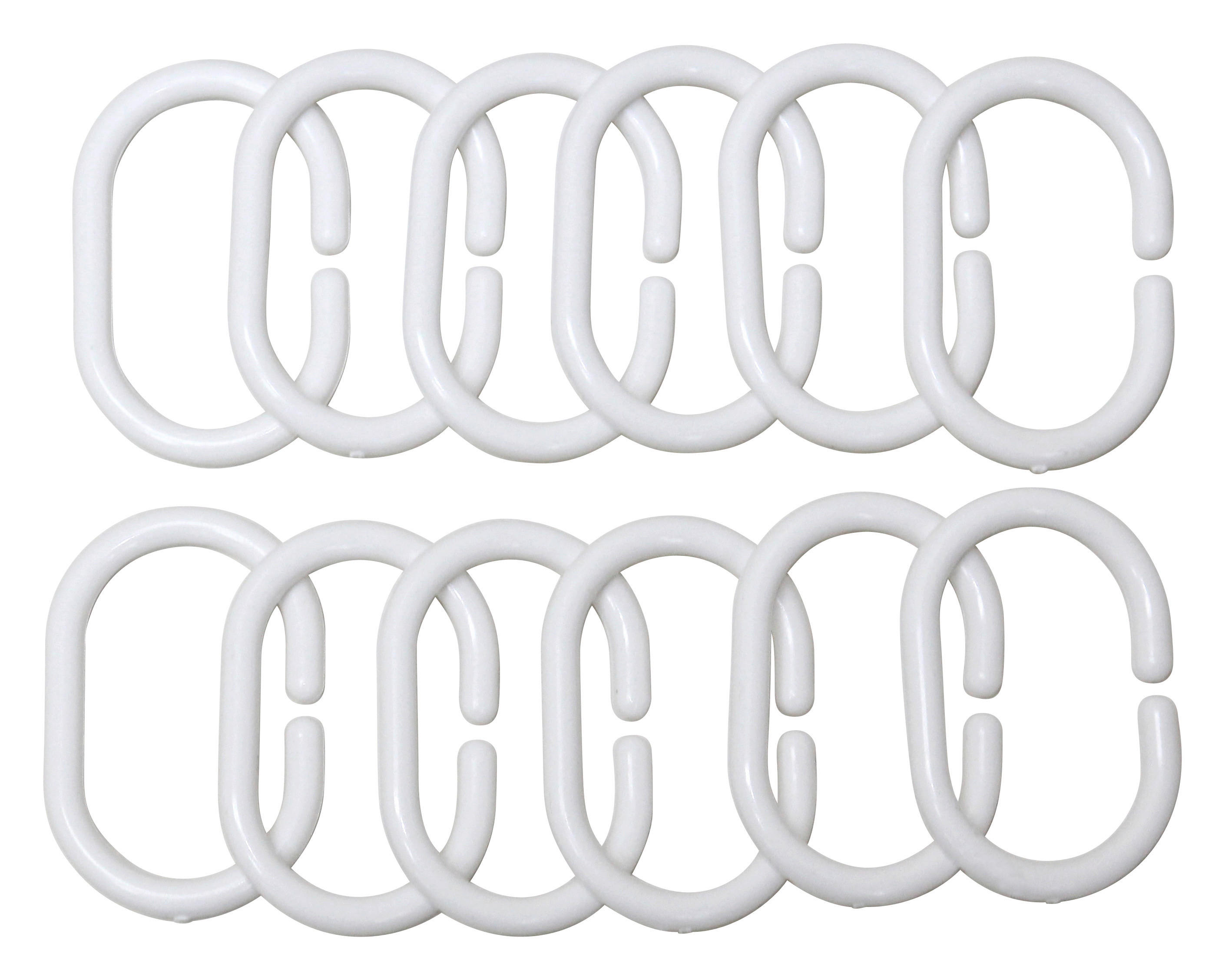 Duschringe weiß Kunststoff 1er Pack Duschringe_12Stck. - weiß (6,00/4,00/1,00cm) - Acus