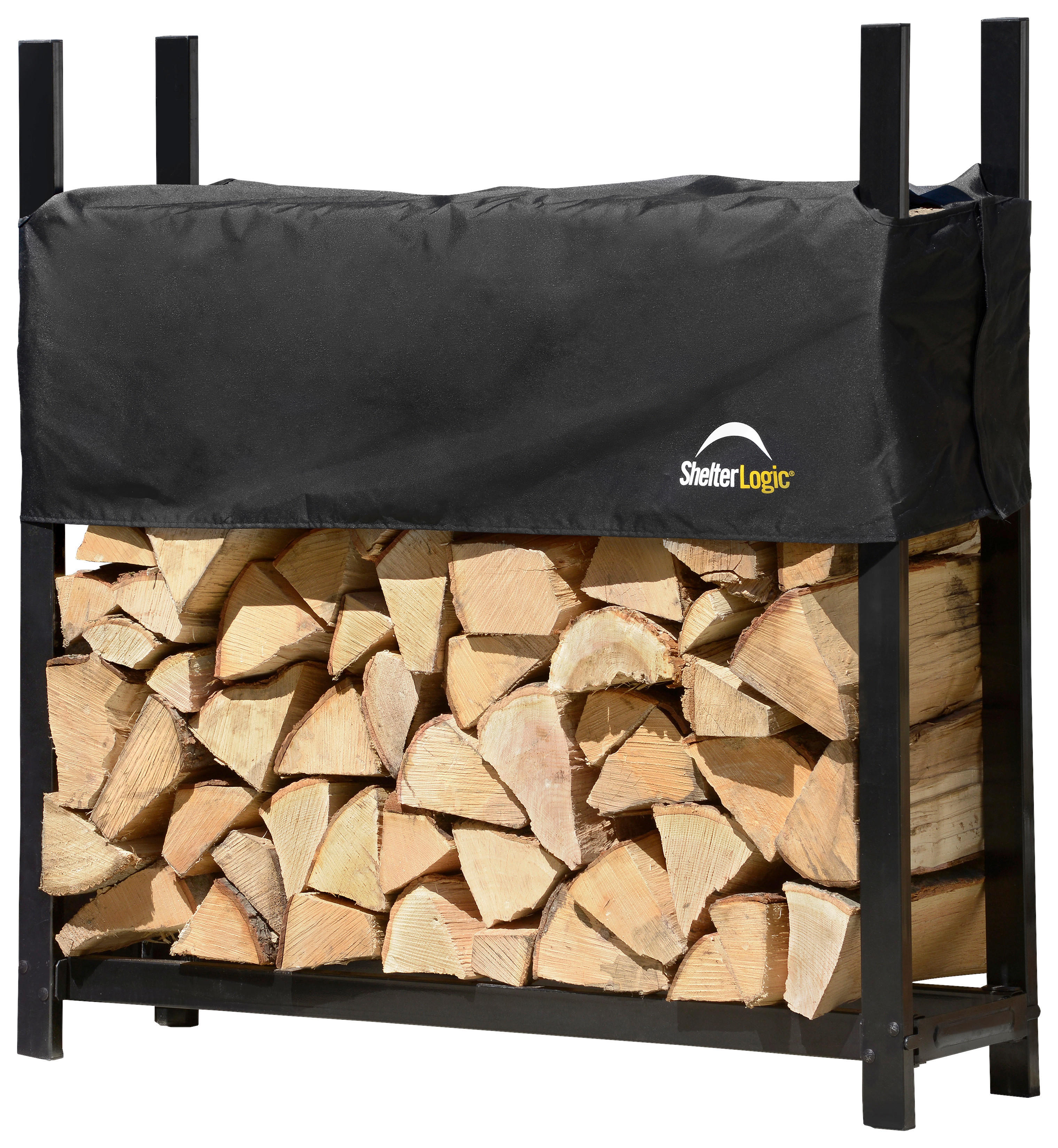 ShelterLogic Kaminholzregal schwarz B/H/T: ca. 120x119x36 cm Kaminholzregal - schwarz (120,00/119,00/36,00cm) - ShelterLogic