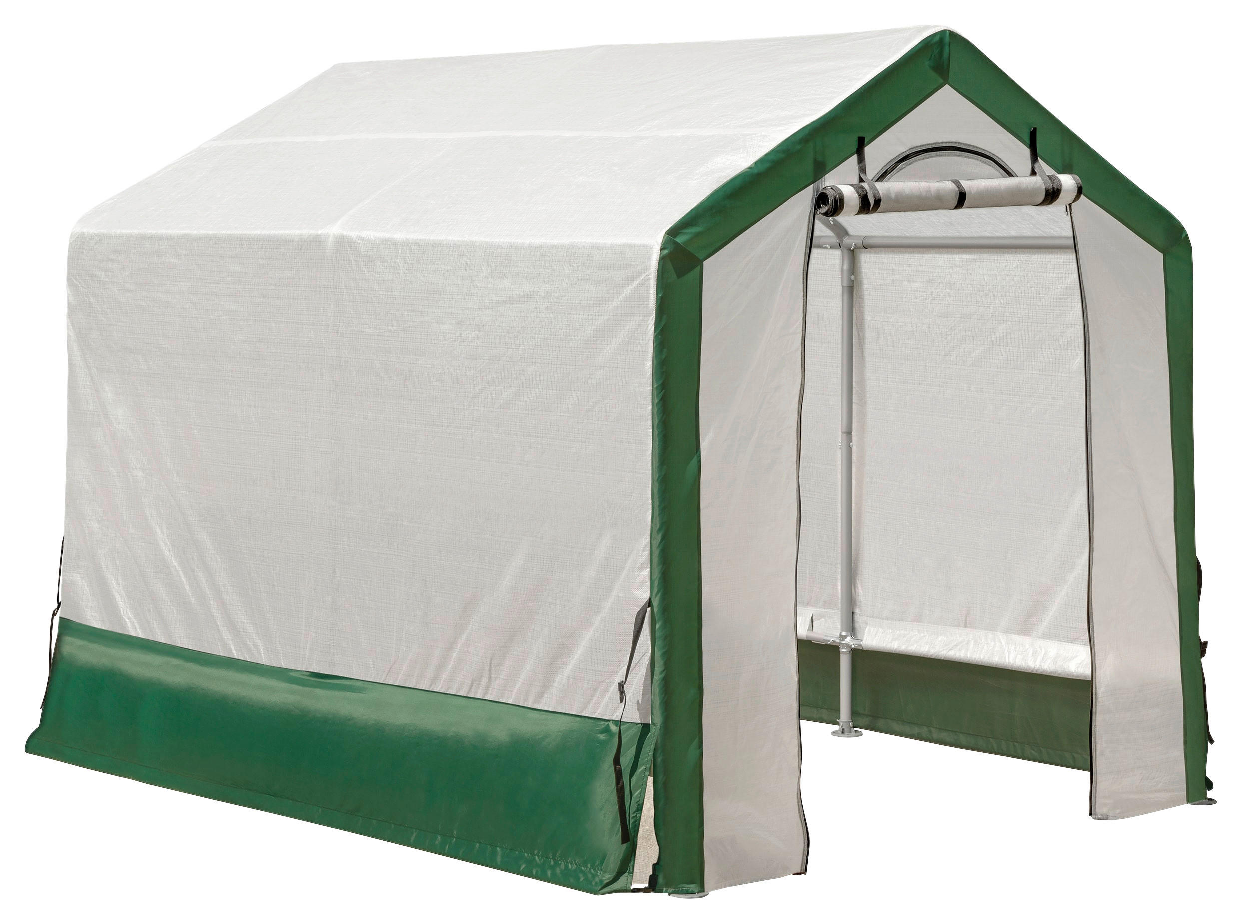 ShelterLogic Foliengewächshaus B/H/T: ca. 180x200x240 cm Foliengewächshaus - weiß/grün (180,00/200,00/240,00cm) - ShelterLogic