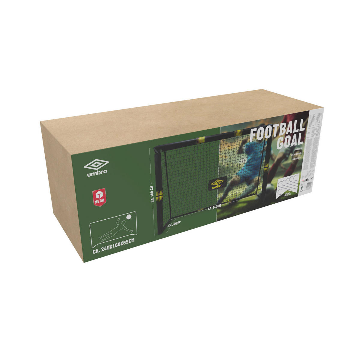 umbro Fußballtor schwarz B/H/L: ca. 160x85x240 cm Fußballtor_Umbro - gelb/schwarz (240,00/160,00/85,00cm) - umbro