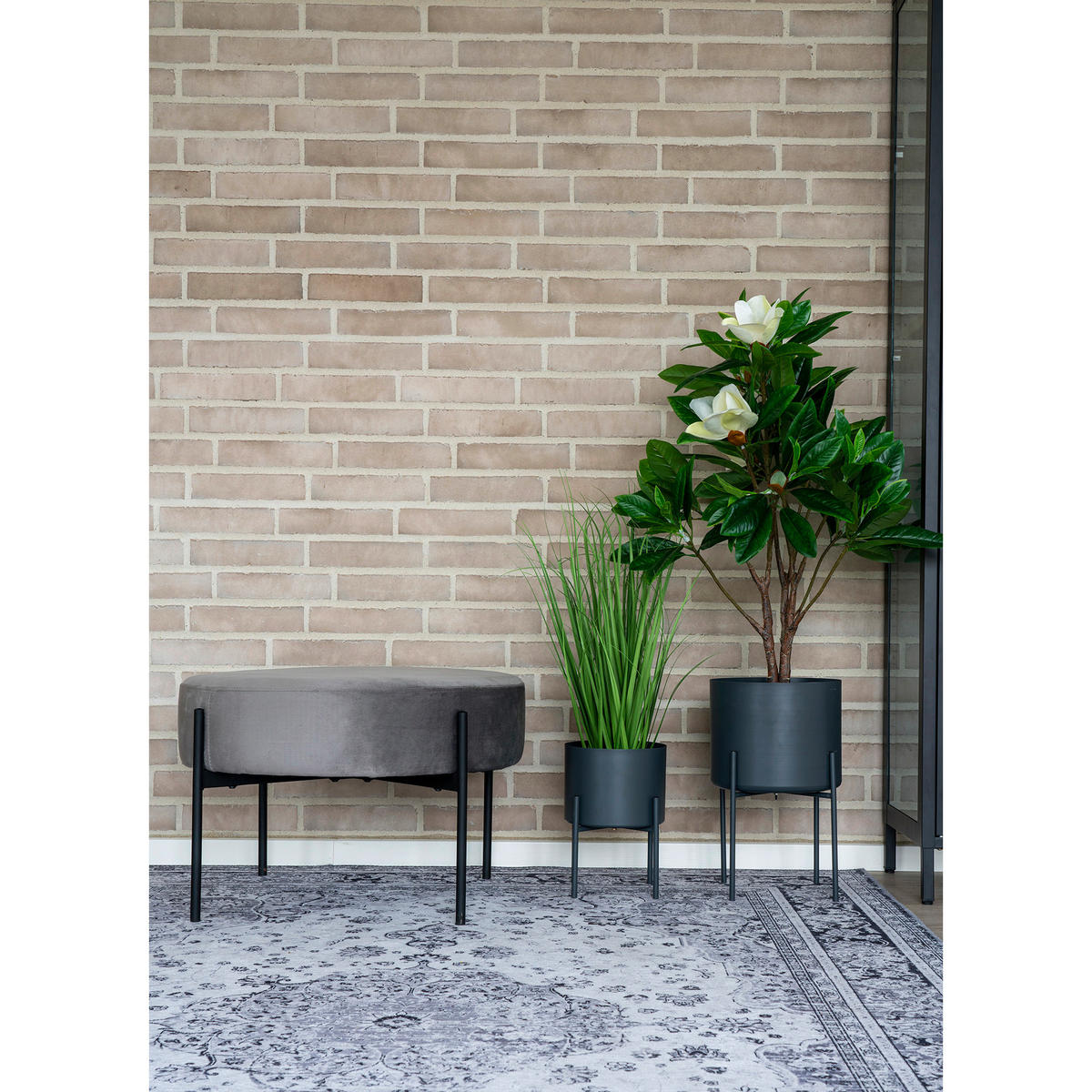 Housenordic Blumentopf 2erSet Pavia grau Stahl Pavia - grau - Housenordic