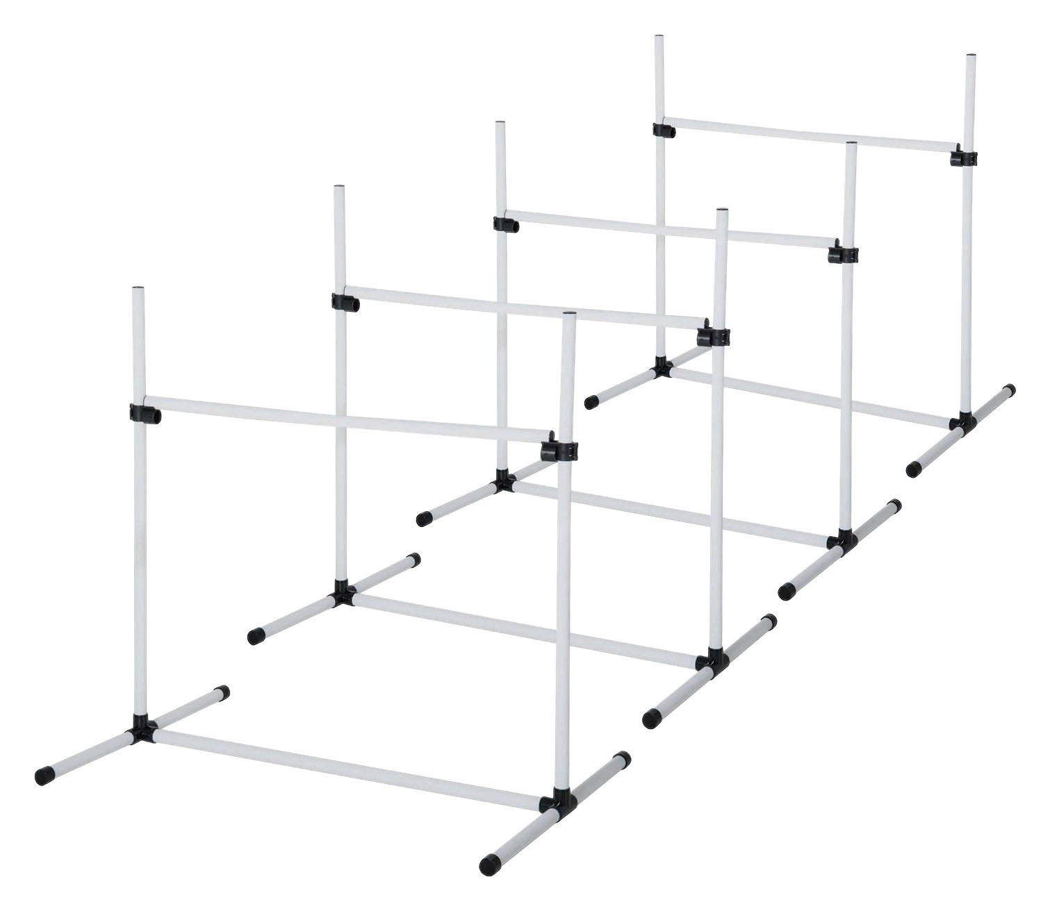 PawHut Agility Hürdenset weiß Kunststoff