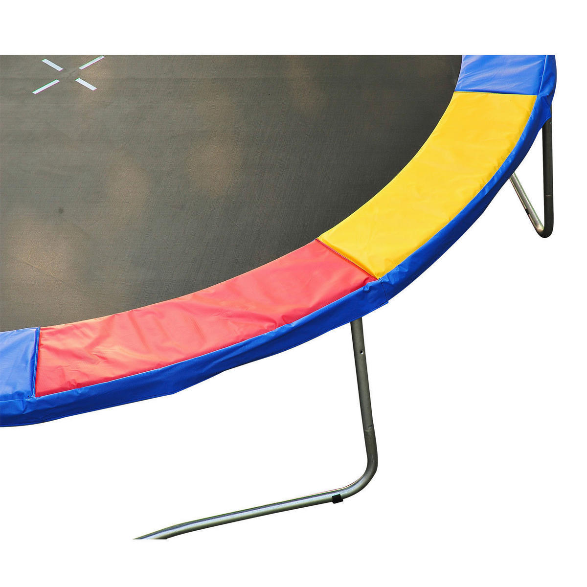 HOMCOM Trampolin blau D: ca. 244 cm Trampolin_Randabdeckung - blau/gelb (244,00cm) - HOMCOM