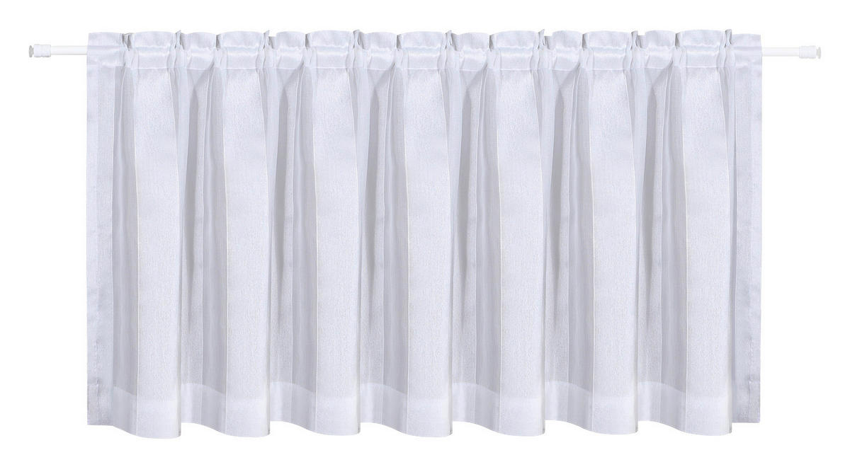 POCOline Scheibengardine weiß B/L: ca. 140x50 cm Scheibengardine - weiß (140,00/50,00cm) - POCOline
