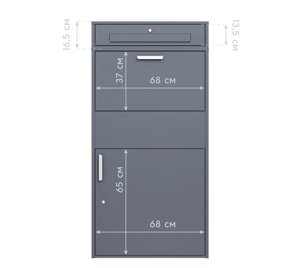 Westmann Paketbox Pavo anthrazit B/H/L: ca. 72x128x45 cm Pavo - anthrazit (45,00/72,00/128,00cm) - Westmann