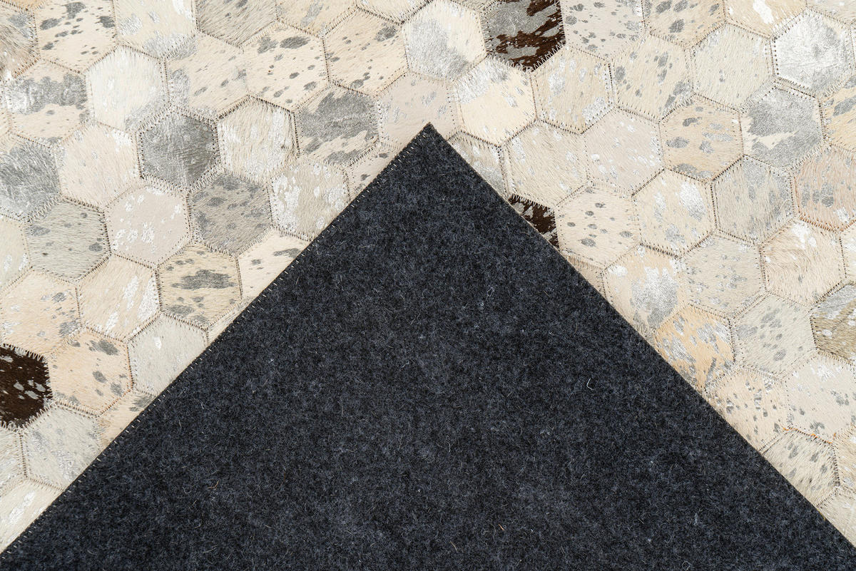 Padiro Flachflorteppich Lavin 1025 silber B/H/L: ca. 80x0,8x150 cm Lavin 1025 - silber/grau (150,00/80,00/0,80cm) - Padiro