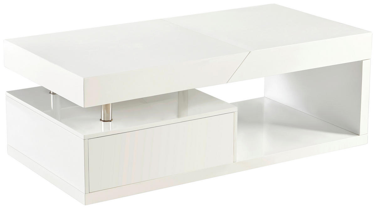 Couchtisch Vega weiß Hochglanz B/H/T: ca. 110x42x60 cm Vega - weiß (110,00/42,00/60,00cm)
