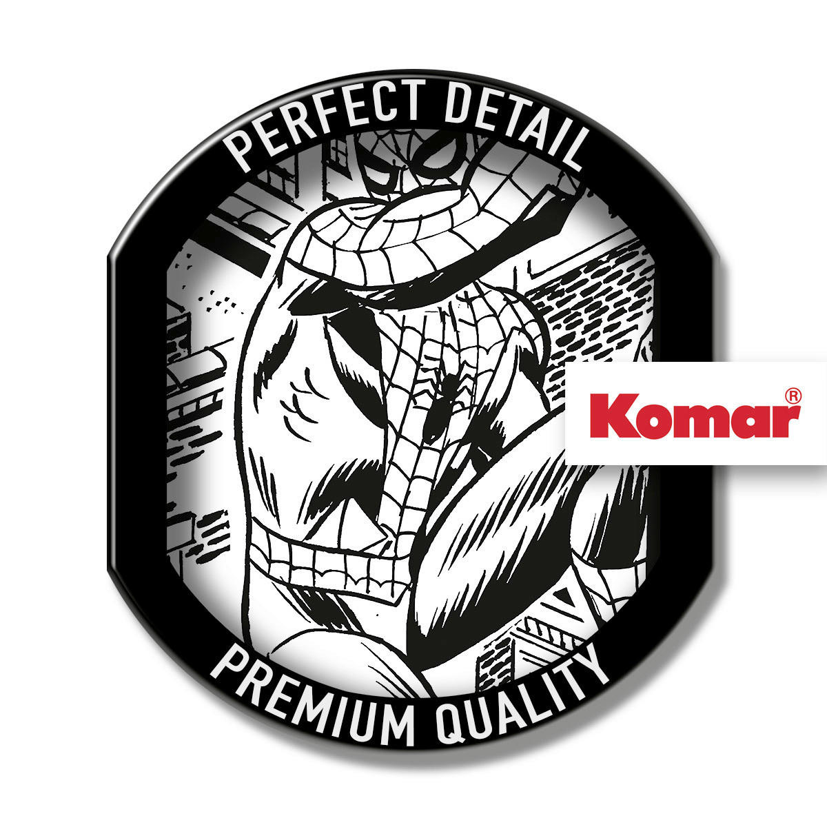 Komar Fototapete Spider-Man Classic Climb IADX2-085 schwarz weiß B/H: ca. 100x200 cm Spider-Man Classic Climb IADX2-085 - weiß/schwarz (100,00/200,00cm) - Komar