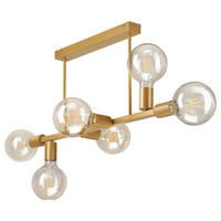 Lamkur Deckenleuchte gold Stahl B/H/L: ca. 73x39x73 cm E27 6 Brennstellen ASTRID - gold (73,00/73,00/39,00cm) - Lamkur