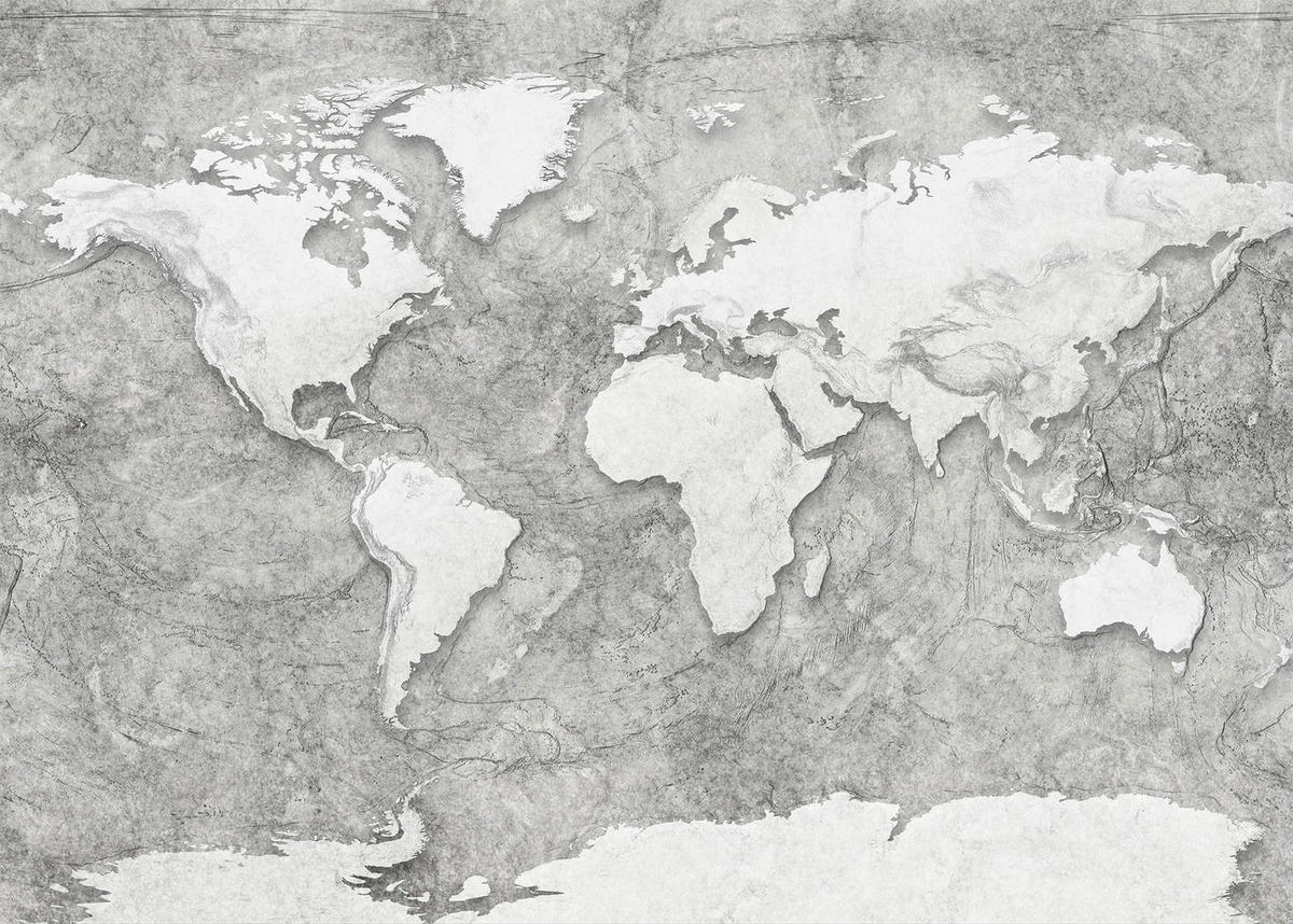 Komar Fototapete World Relief B/L: ca. 350x250 cm World Relief - (350,00/250,00cm) - Komar