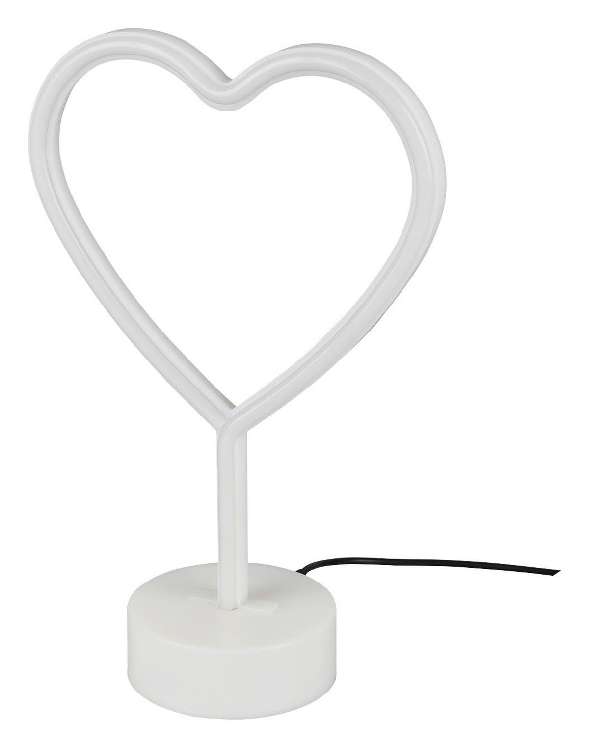 Reality Kinderzimmerleuchte R55210101 weiß Kunststoff B/H/T: ca. 20x30x10 cm 1 Brennstellen Heart - weiß (20,00/30,00/10,00cm) - Reality