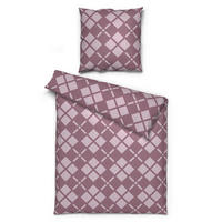 Microfaser Bettwäsche Fleece Bettwäsche_Fleece Karos 135x200cm - mauve (135,00/200,00cm)