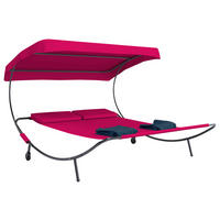 VCM Doppelliege Bindox rot Polyester-Mischgewebe B/H/T: ca. 130x137x200 cm Bindox - rot (130,00/137,00/200,00cm) - VCM