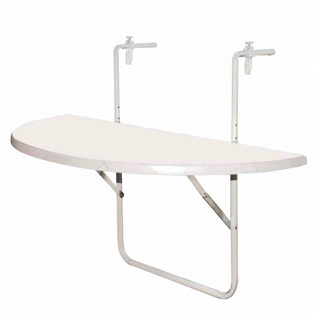 Alco Tisch weiß Kunststoff B/H/L: ca. 50x68x100 cm Balkonhängetisch - weiß (100,00/50,00/68,00cm) - Alco