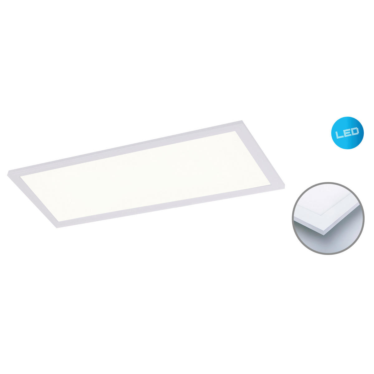 Näve Leuchten LED-Panel 1393003 neutralweiß Kunststoff Metall B/H/T: ca. 59,5x6x29,5 cm 1 Brennstellen Nicola - neutralweiß (59,50/6,00/29,50cm) - Näve Leuchten