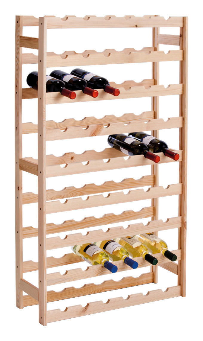 Zeller Weinregal für 54 Flaschen natur Kiefer B/H/L: ca. 25x118x67,5 cm Weinregal_54_Flaschen - natur (67,50/25,00/118,00cm) - Zeller