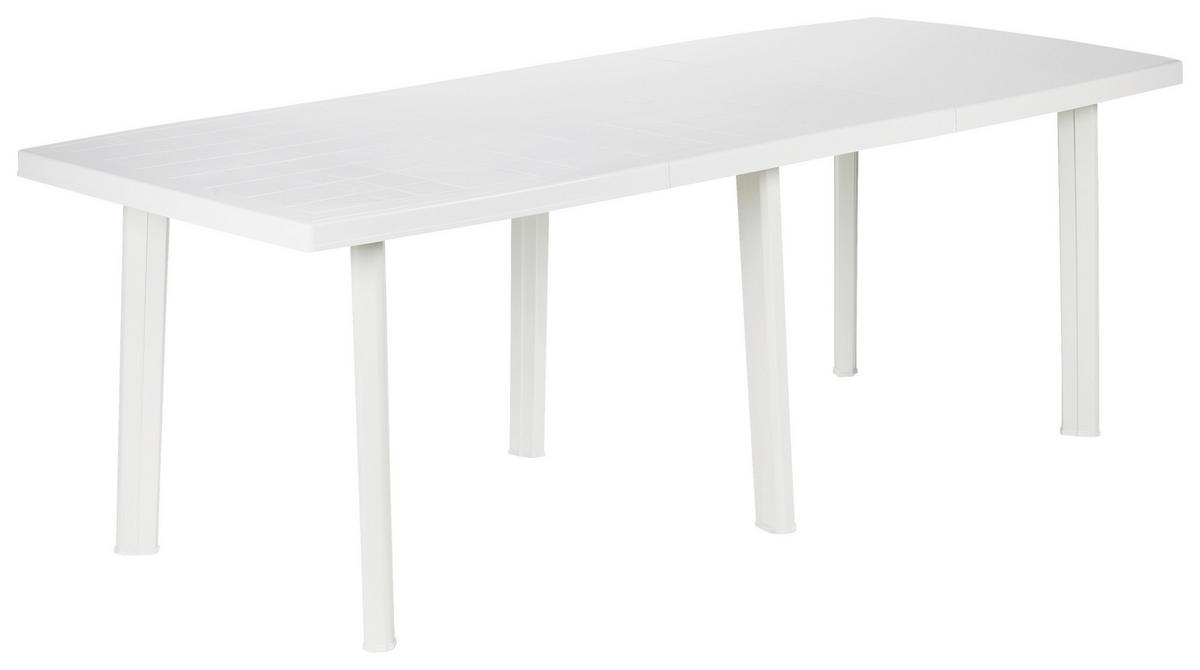 ProGarden Gartentisch TRIO WEIß weiß Polypropylen H/L: ca. 72x216 cm TRIO WEIß - weiß (216,00cm) - ProGarden