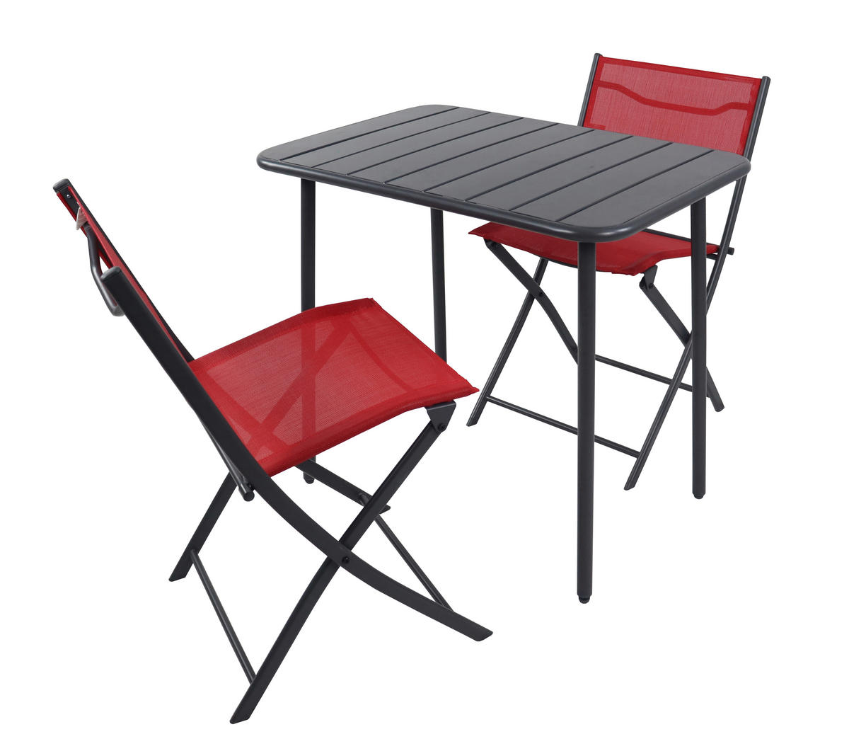 VCM Gartensitzgruppe Sumila rot Stahl B/H/L: ca. 80x72x55 cm Sumila - rot (55,00/80,00/72,00cm) - VCM
