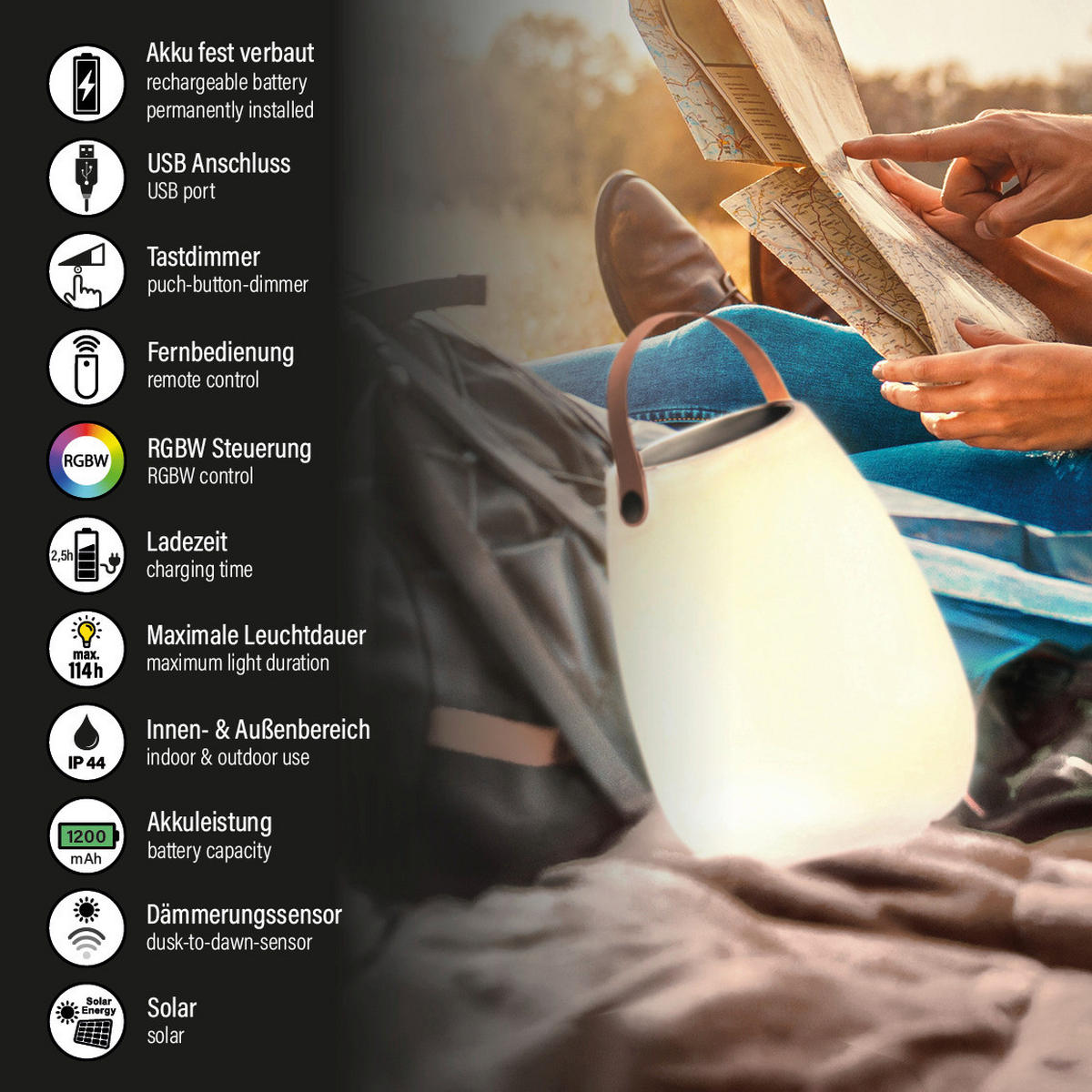 LED-Außenleuchte 850274 Ruby weiß H/D: ca. 30x18 cm Ruby - weiß (18,00/30,00cm) - easy! by FHL