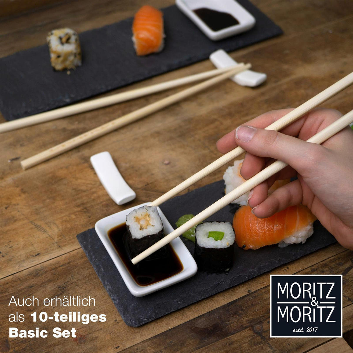 Moritz & Moritz Sushi-Set weiß Porzellan Sushiset_22tlg. - weiß - Moritz & Moritz