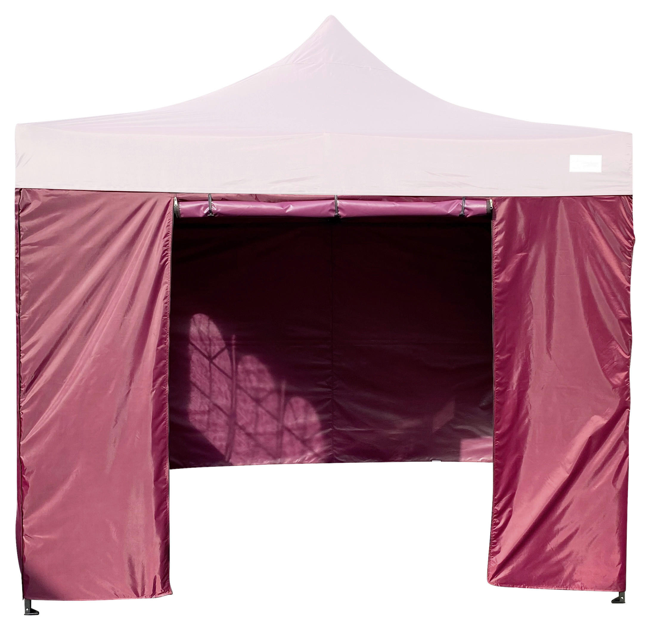 Grasekamp Seitenteile für Faltpavillon Modena Premium Line bordeaux Polyester-Mischgewebe B/H/L: ca. 300x195x300 cm Modena Premium Line - bordeaux (300,00/300,00/195,00cm) - Grasekamp