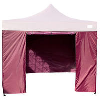 Grasekamp Seitenteile für Faltpavillon Modena Premium Line bordeaux Polyester-Mischgewebe B/H/L: ca. 300x195x300 cm Modena Premium Line - bordeaux (300,00/300,00/195,00cm) - Grasekamp