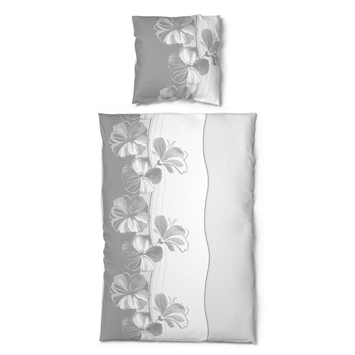 Baumwoll Bettwäsche Cotton touch Bettwäsche_Cotton-Touch Tina - grau (135,00/200,00cm) - Sensation