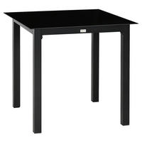Outsunny Gartentisch schwarz Aluminium B/H/L: ca. 80x80x74 cm Gartentisch - schwarz (74,00/80,00/80,00cm) - Outsunny