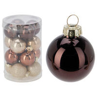 Weihnachtskugel amber D: ca. 3,5 cm Weihnachtskugeln_16erSet - amber (3,50cm)