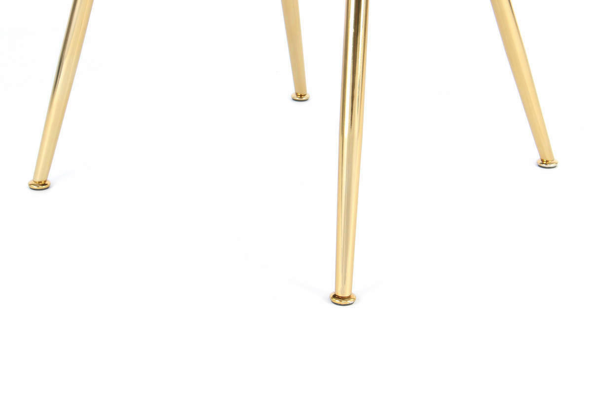Stuhl Jolene 100 grau Microfaser Samt B/H/T: ca. 60x77x63 cm Jolene 100 - gold/grau (60,00/77,00/63,00cm) - 360 Living
