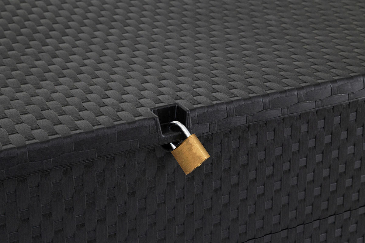 Toomax Aufbewahrungsbox Rattan anthrazit Kunststoff B/H/L: ca. 63x56x120 cm Rattan - anthrazit (120,00/63,00/56,00cm) - Toomax