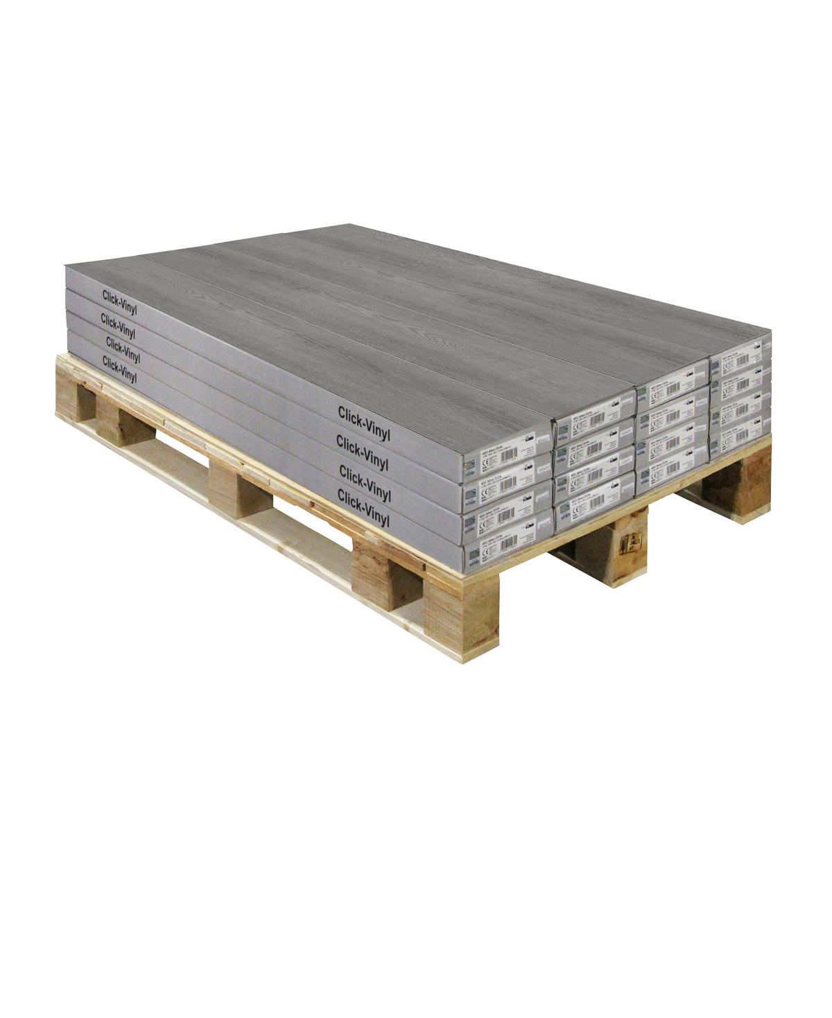 Click-Vinylboden Eiche grau ca. 2,664 m² im Paket  B/L: ca. 18,2x122 cm pro Paket Eiche grau ca. 2,664 m² im Paket - grau (18,20/122,00cm)