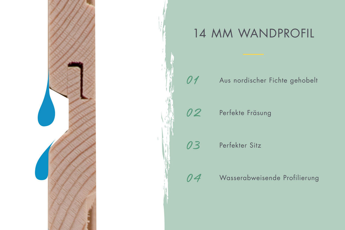 Karibu Gartenhaus Tito 2 natur B/H/T: ca. 180x222x152 cm Tito 2 - natur (180,00/222,00/152,00cm) - Karibu