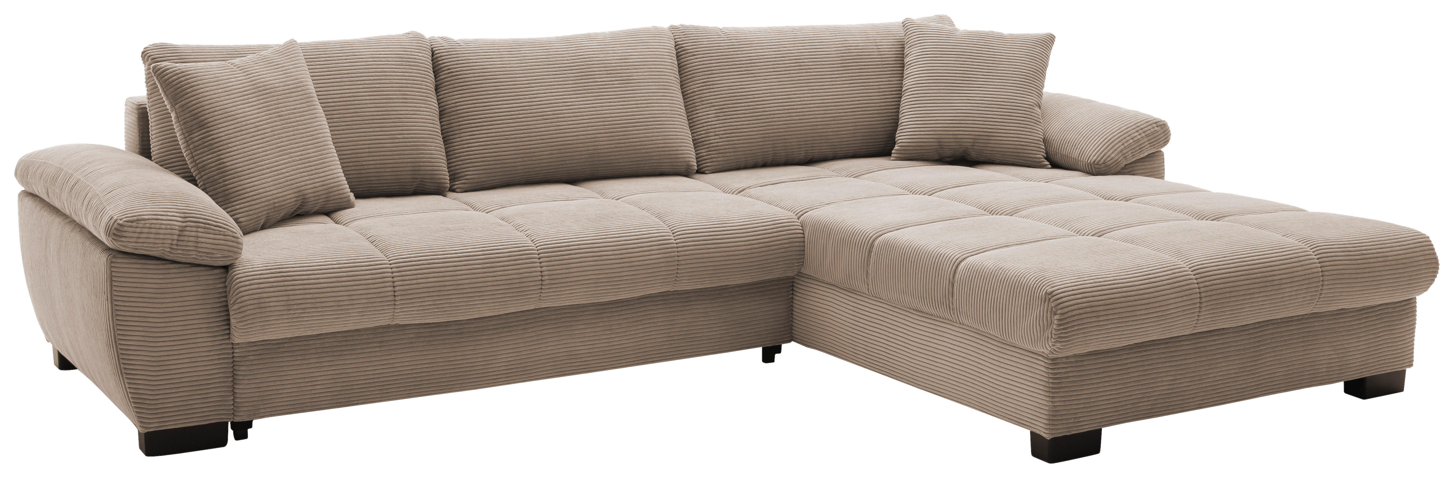 Ecksofa Cancun taupe Microfaser B/H/T: ca. 323x88x211 cm Cancun - schwarz/taupe (323,00/88,00/211,00cm)