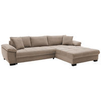 Ecksofa Cancun taupe Microfaser B/H/T: ca. 323x88x211 cm Cancun - schwarz/taupe (323,00/88,00/211,00cm)