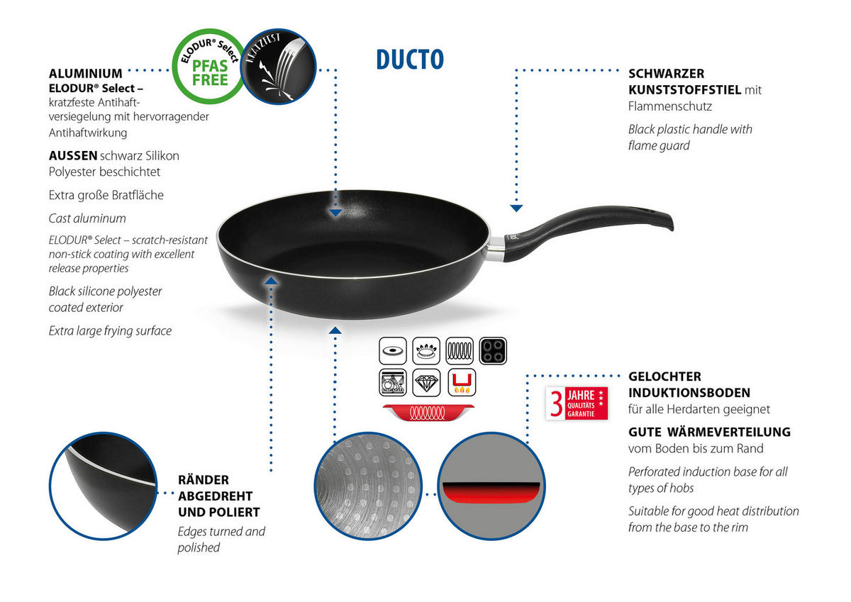 ELO Pfanne schwarz Aluminium Pfanne_Ducto 20cm - schwarz - ELO