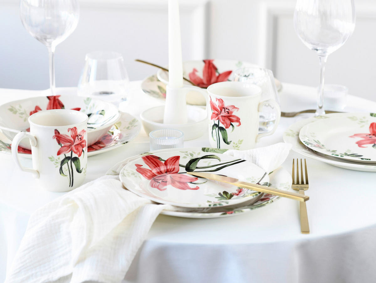 CreaTable Kombiservice ROSEMARY bunt Steingut 16 tlg. ROSEMARY - bunt - CreaTable