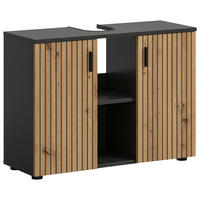 Waschbeckenunterschrank Mone Basalt Nachbildung Artisan Oak Nachbildung B/H/T: ca. 80x59x30 cm Mone - Basalt (80,00/59,00/30,00cm) - xonox.home