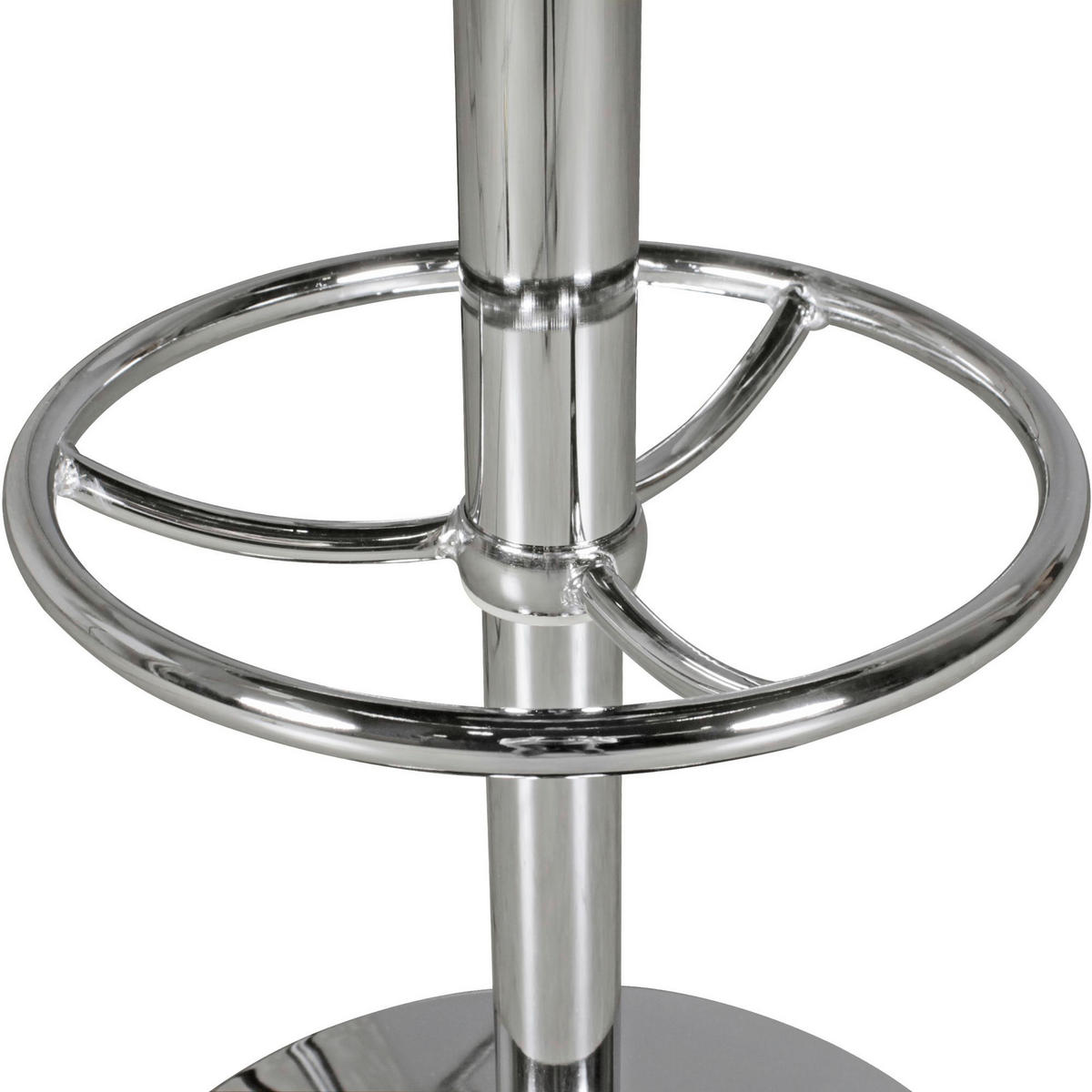 Bartisch schwarz matt silber glänzend Kunstleder B/H/T: ca. 60x68x60 cm Bartisch - schwarz/silber (60,00/68,00/60,00cm) - Wohnling