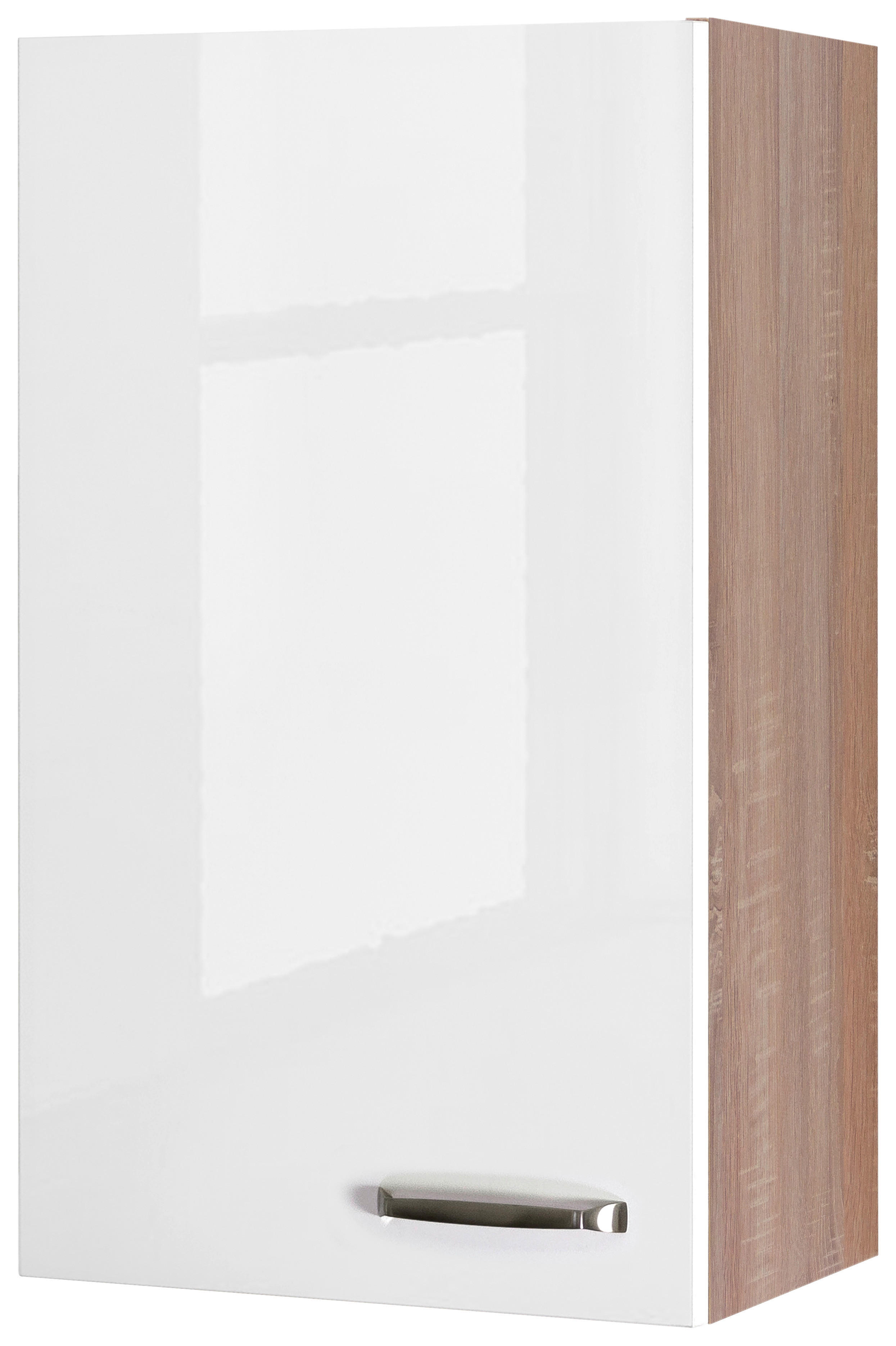 Hängeschrank Valero weiß Hochglanz B/H/T: ca. 50x89x32 cm Valero - Eiche/weiß (50,00/89,00/32,00cm) - Flex-Well