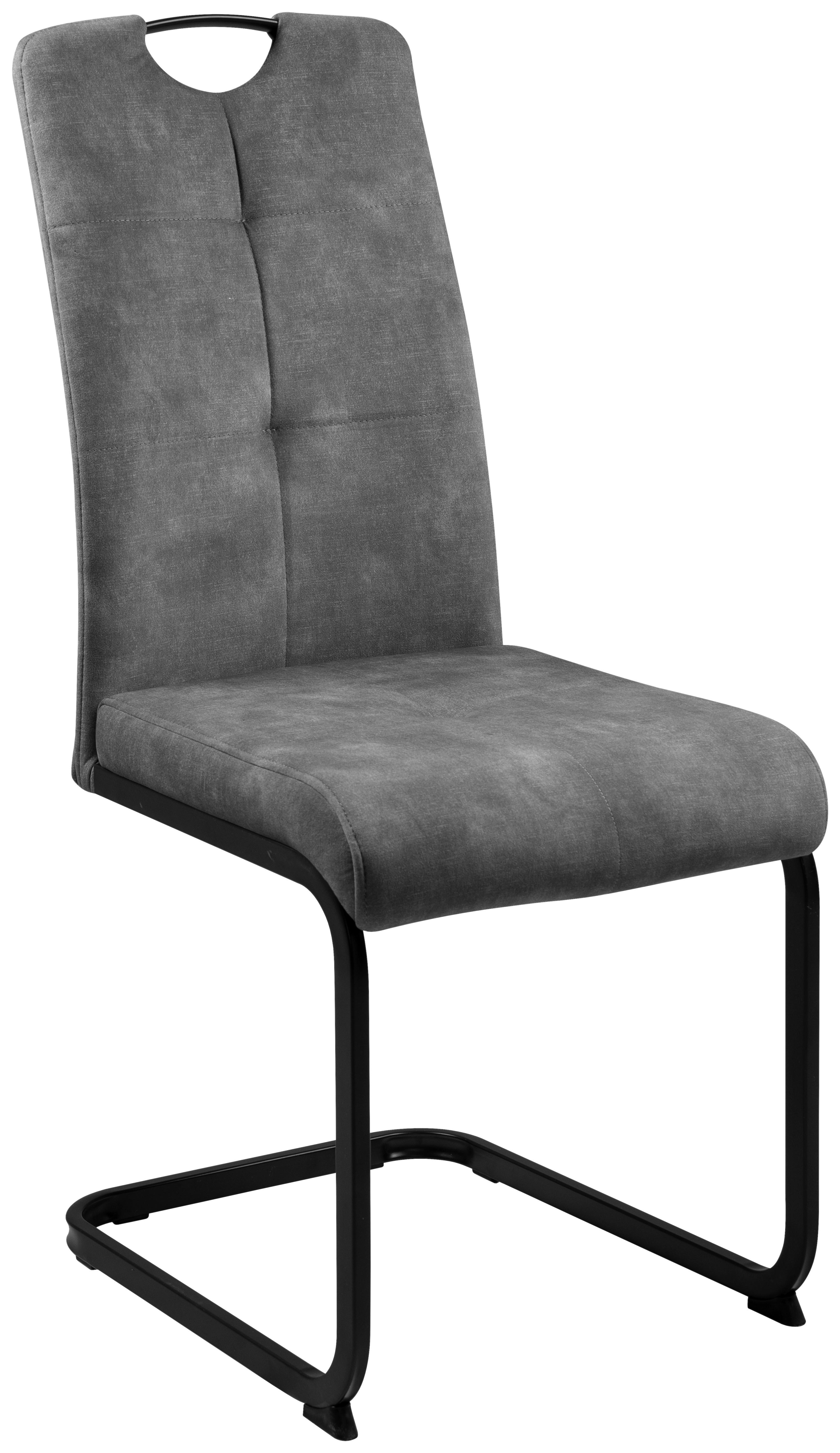 Schwingstuhl Zora anthrazit Microfaser B/H/T: ca. 42x100x61 cm Zora - schwarz/anthrazit (42,00/100,00/61,00cm)