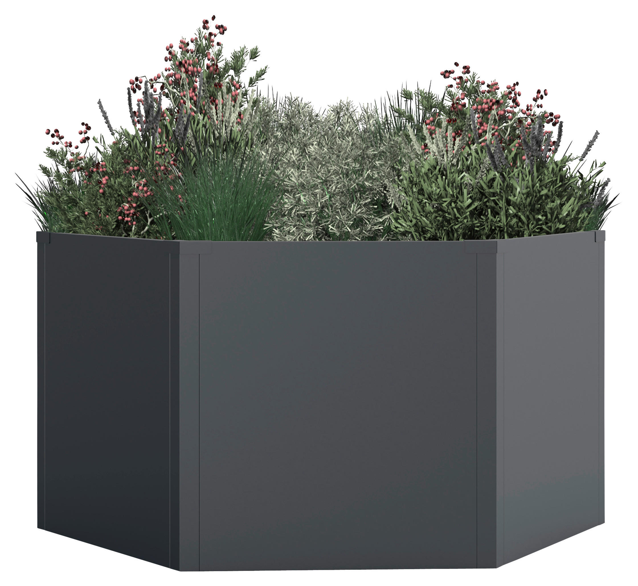 Westmann Hochbeet Varia anthrazit Metall B/H/L: ca. 100x52x100 cm Varia - anthrazit (100,00/100,00/52,00cm) - Westmann