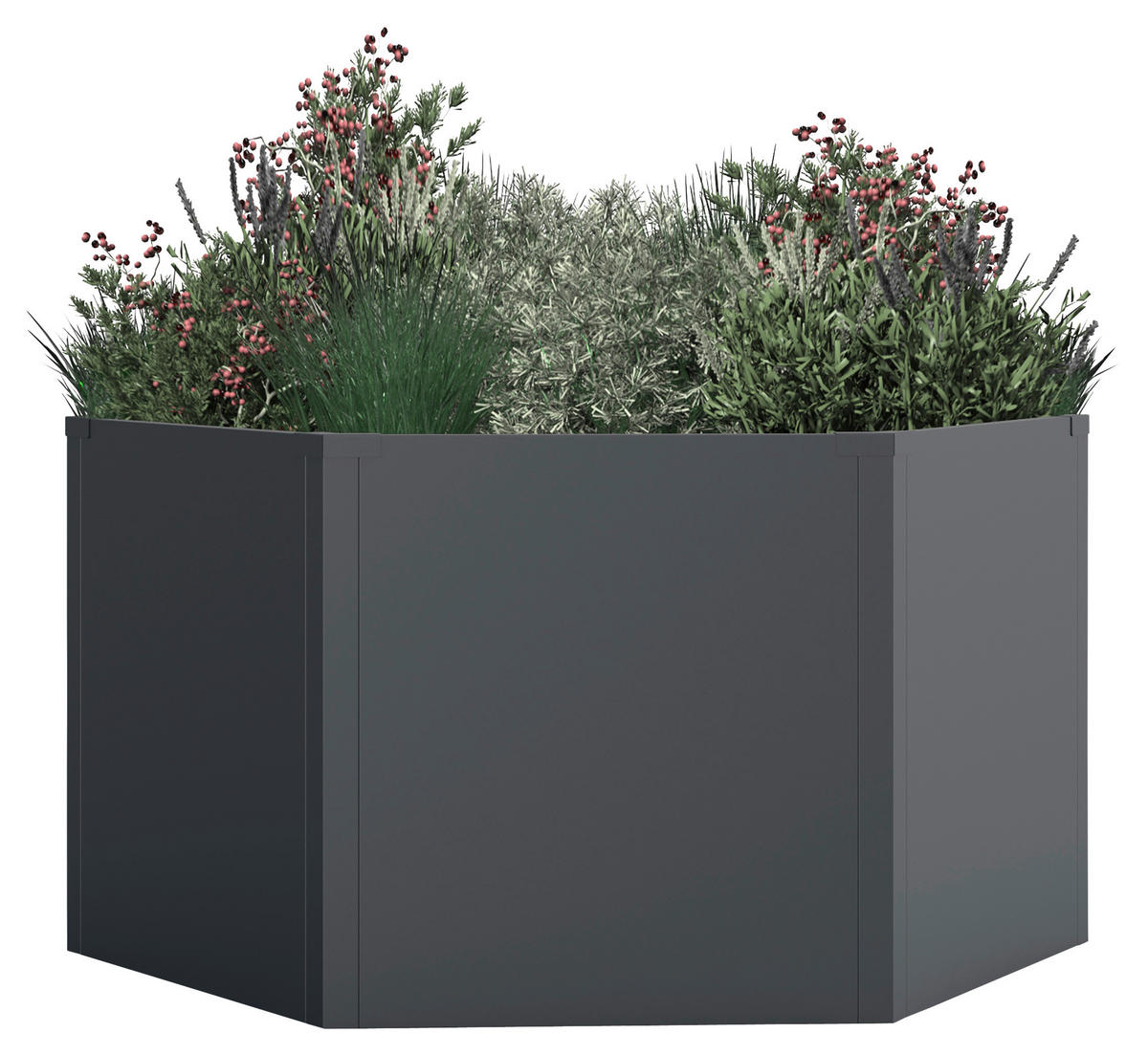Westmann Hochbeet Varia anthrazit Metall B/H/L: ca. 100x52x100 cm Varia - anthrazit (100,00/100,00/52,00cm) - Westmann