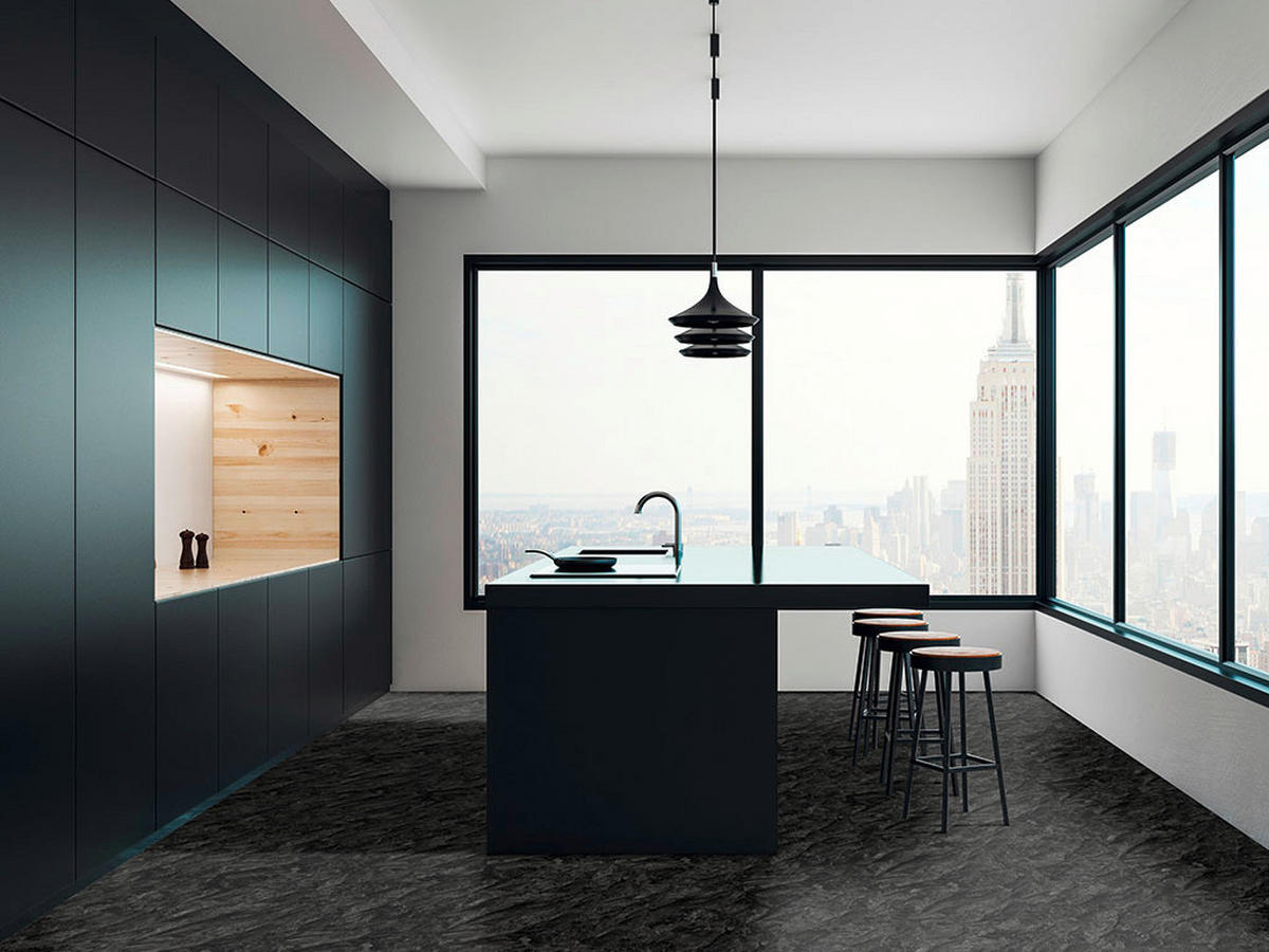 Vinylfliese Black Slate, ca. 1,045 m² im Paket B/L: ca. 45,72x45,72 cm Black Slate, ca. 1,045 m² im Paket - schiefer/schwarz (45,72/45,72cm)