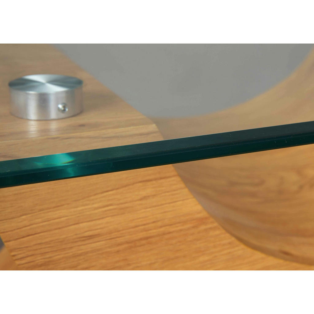 Thumbnail - Couchtisch X-Type natur Wildeiche Nachbildung klar B/H/T: ca. 110x45x60 cm