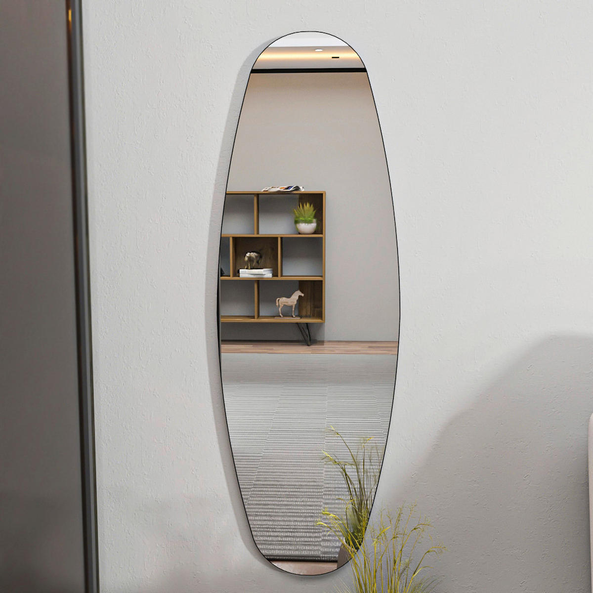 Wandspiegel Venti silber Optik Glas B/H/T: ca. 40x120x2,2 cm Venti - silber (40,00/120,00/2,20cm) - moebel17
