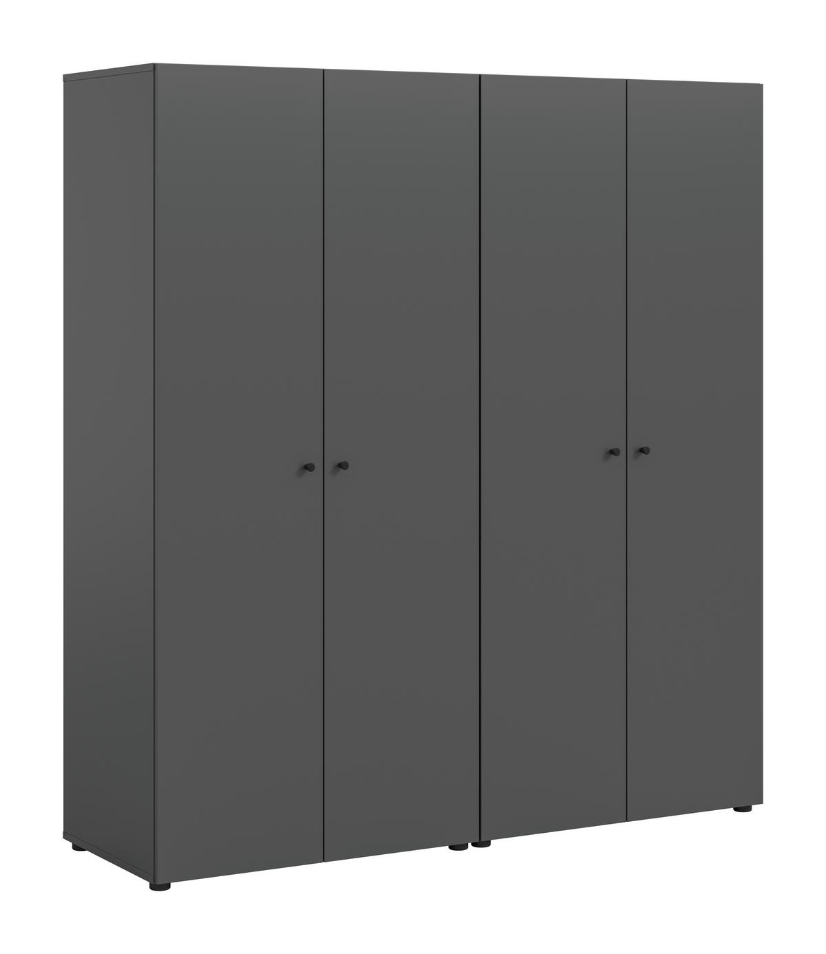 Kleiderschrank DARWIN anthrazit B/H/T: ca. 160x176x51 cm DARWIN - anthrazit (160,00/176,00/51,00cm) - xonox.home