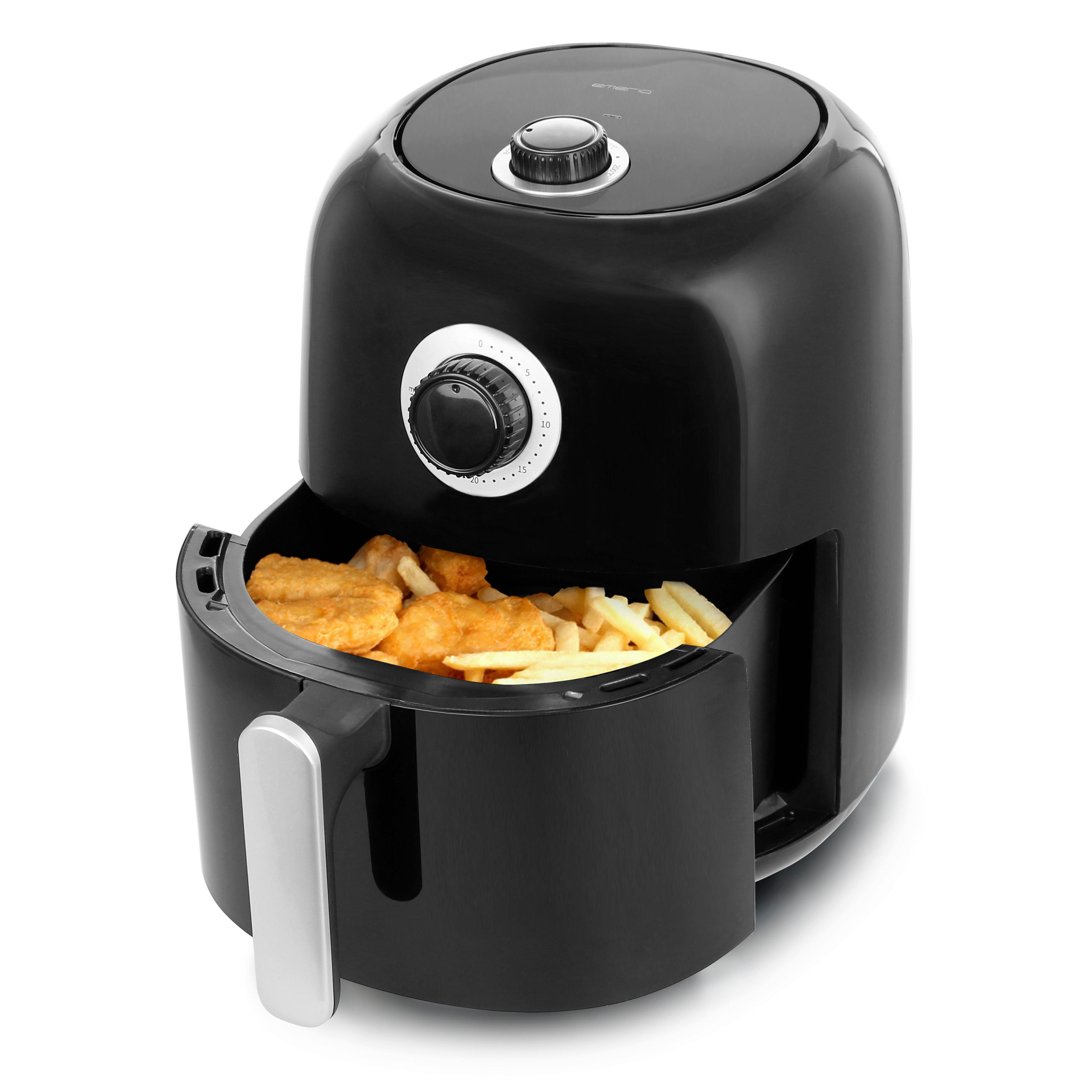 Emerio Heißluftfritteuse AF-125770 schwarz Kunststoff B/H/T: ca. 29,5x30,2x24,5 cm ca. 3 l Heißluftfritteuse AF-125770 - schwarz (29,50/30,20/24,50cm) - Emerio