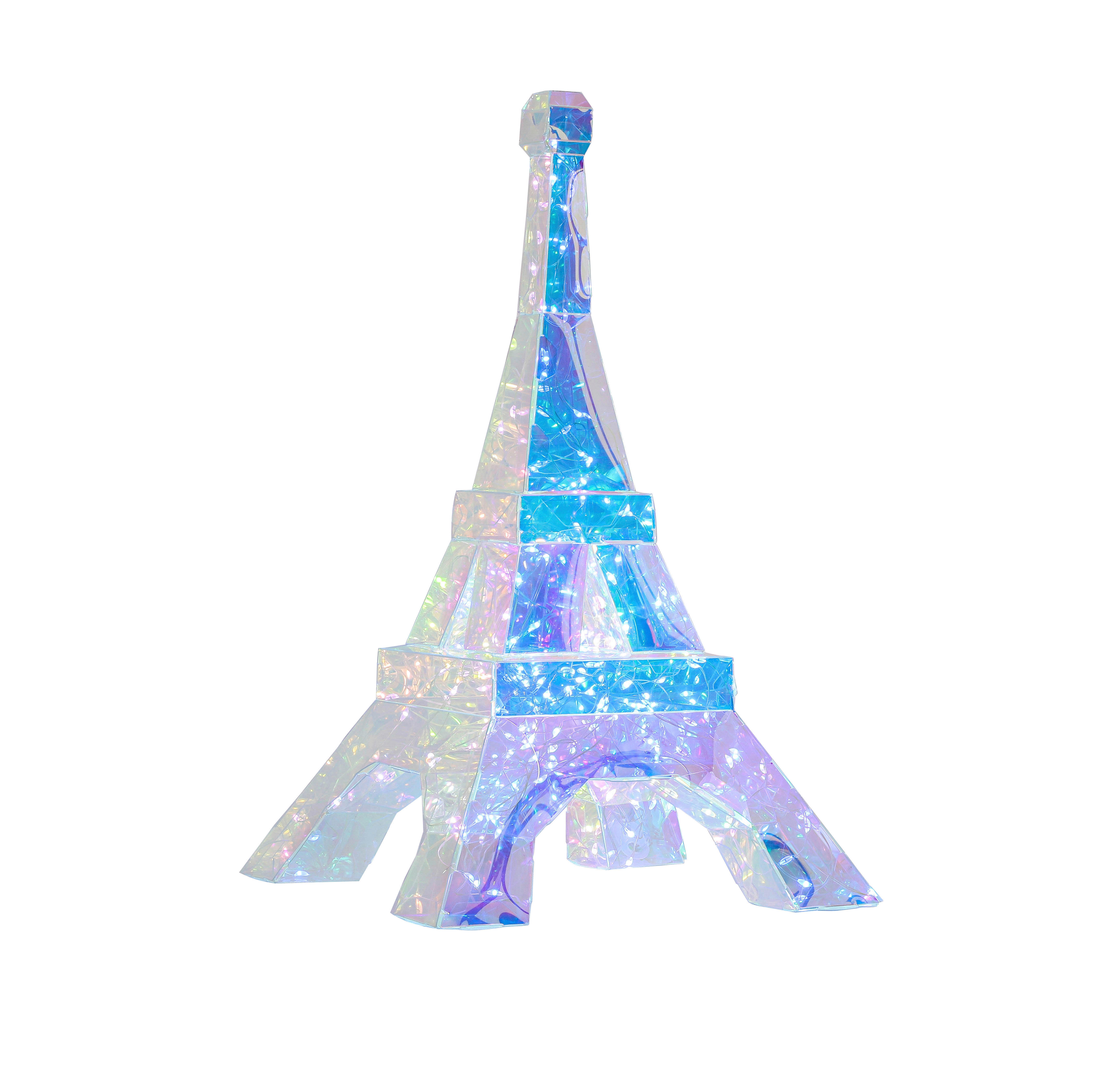 Nolo LED-Dekoleuchte transparent B/H/L: ca. 20,5x20,5x32 cm LED-Dekoleuchte_Eiffelturm - transparent (32,00/20,50/20,50cm) - Nolo